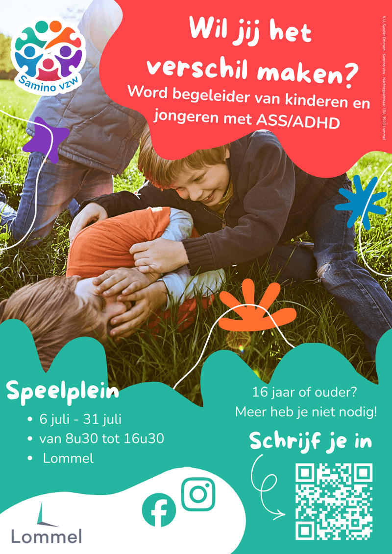 Vrijwilliger op het speelplein bij Samino vzw Lommel